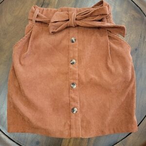 Women's Corduroy Button-Front Skirt